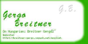 gergo breitner business card